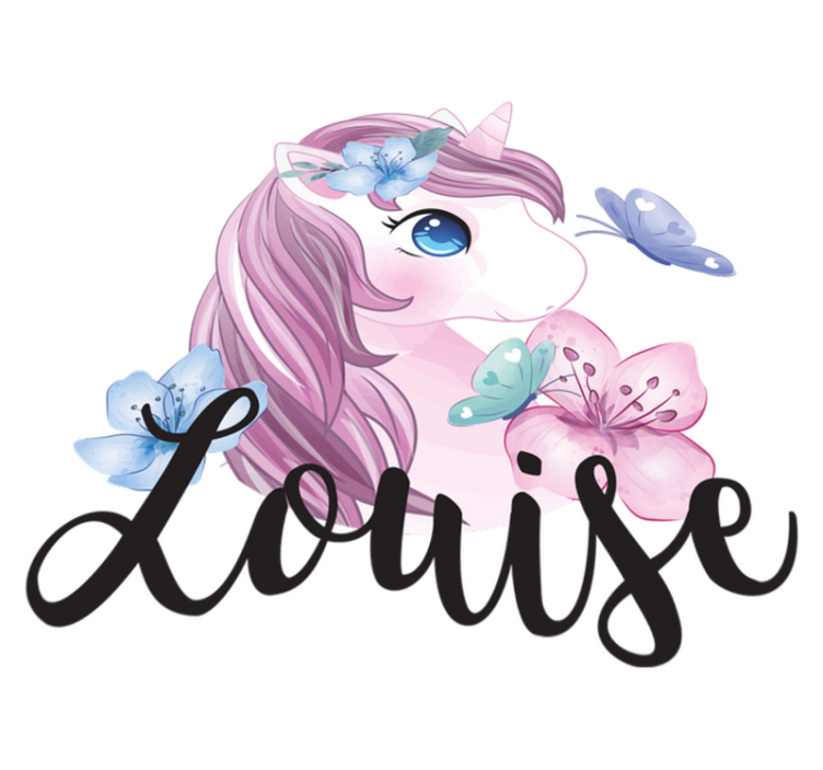 Zvířecí vinylový koberec jednorožec s motýlem - TenStickers