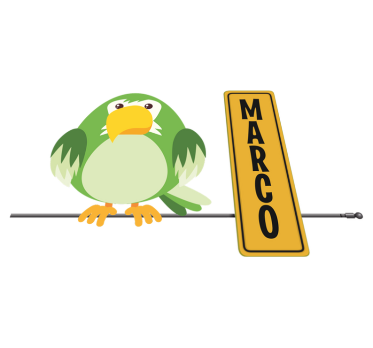 Zvířecí vinylový koberec s papouškem jménem - TenStickers