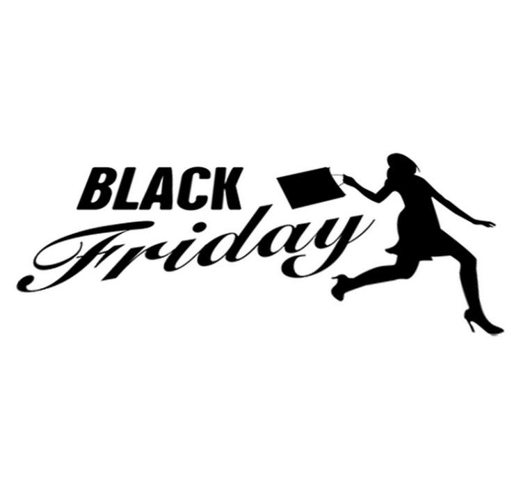 Vinylový koberec black friday pro ženy na nákupech - TenStickers