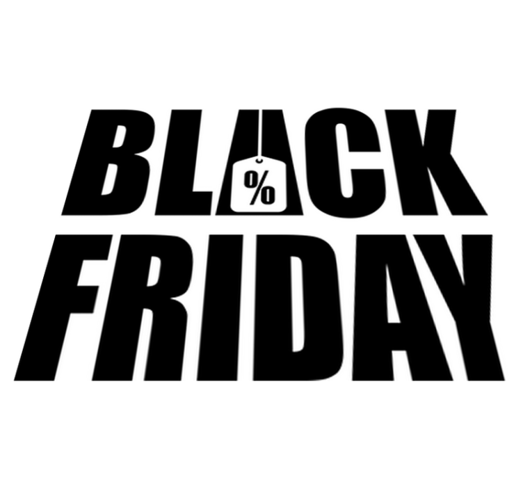 Vinylový koberec black friday jednoduché bílé pozadí - TenStickers
