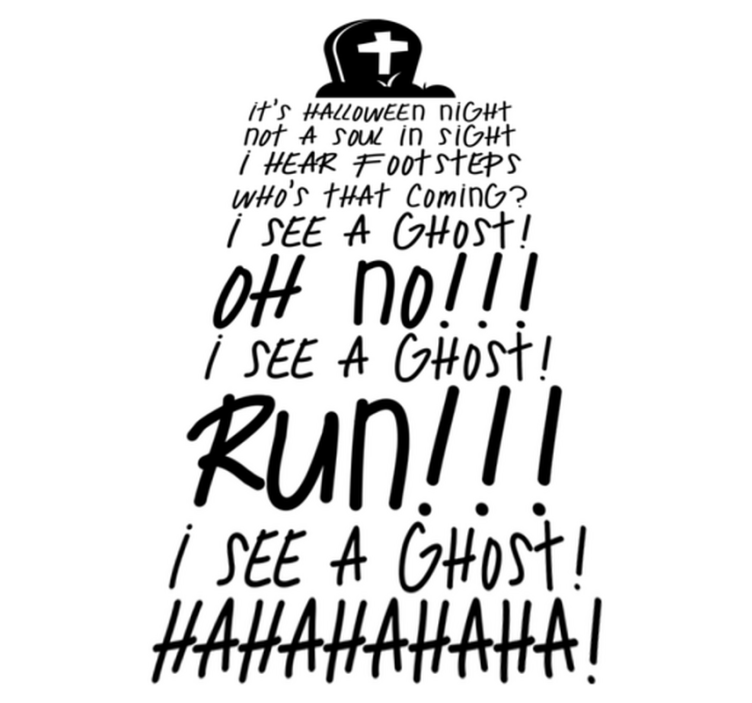 Vinylový koberec předvečer všech svatých oblíbená píseň - TenStickers