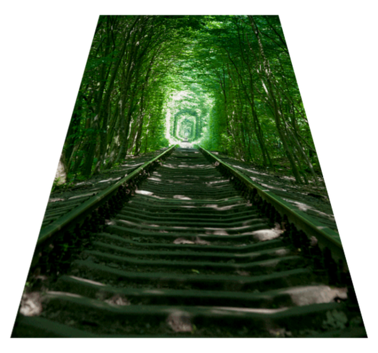 Vinylový koberec s květinami a rostlinami cesty a stromy - TenStickers