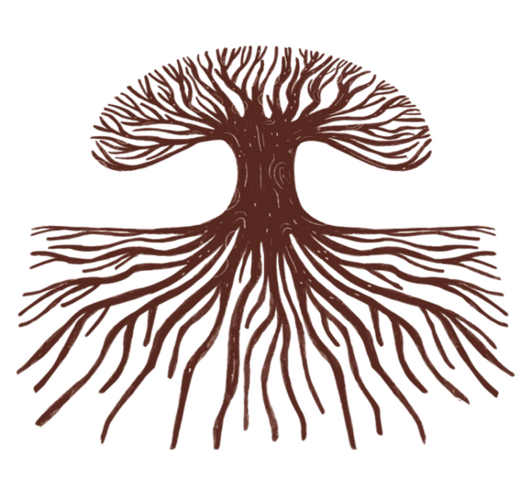 Vinylový koberec s květinami a rostlinami kořeny života - TenStickers