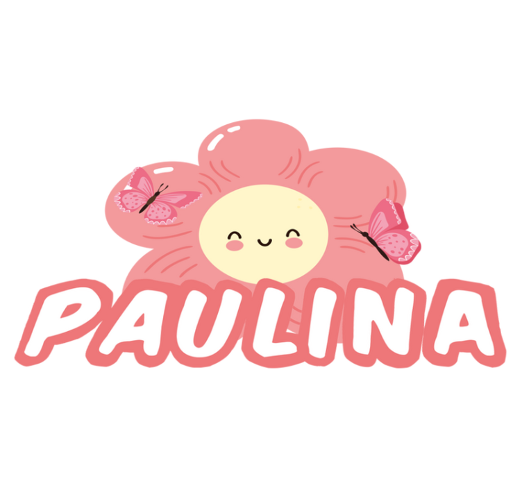 Vinylový koberec s květinami a rostlinami motýl a jméno - TenStickers