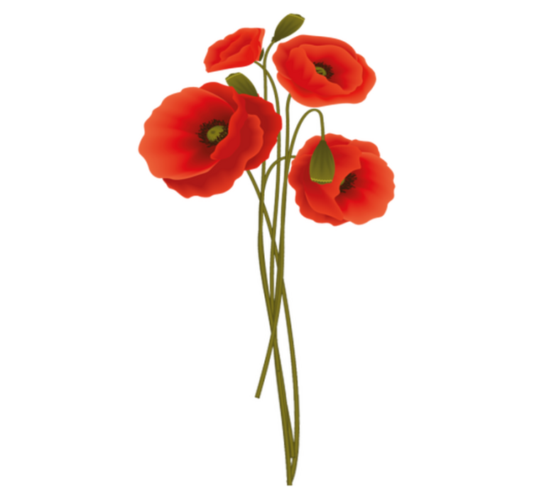 Koupelnový vinylový koberec jemné máky - TenStickers