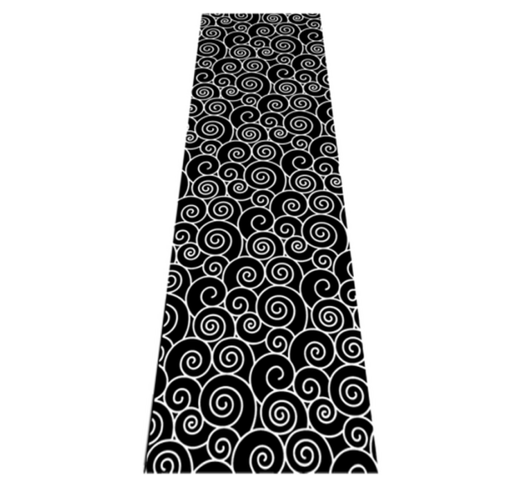 Koupelnový vinylový koberec kroužky a vlny - TenStickers