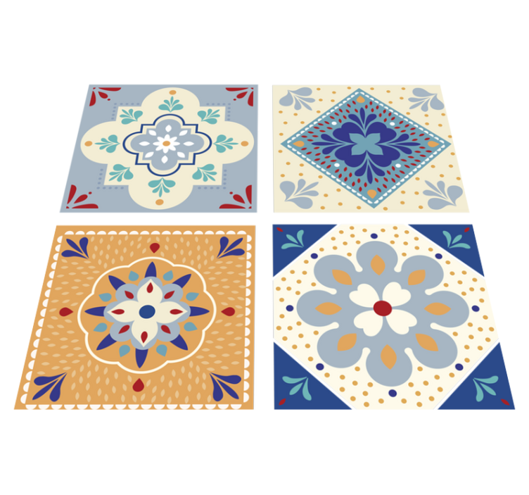 Koupelnový vinylový koberec barevná paleta - TenStickers