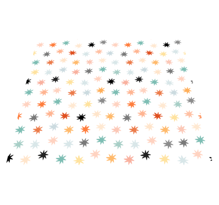 Vinylový koberec s hvězdami geometrický vzor - TenStickers