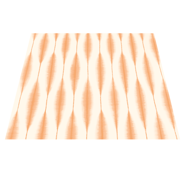 Geometrický vinylový koberec ikat kasuri oranžový - TenStickers