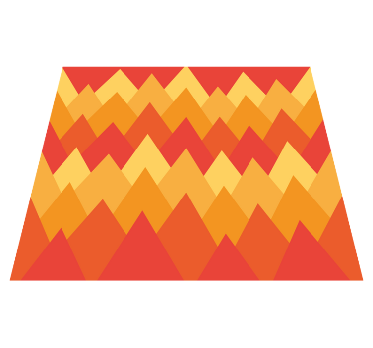 Geometrický vinylový koberec abstraktní hory - TenStickers