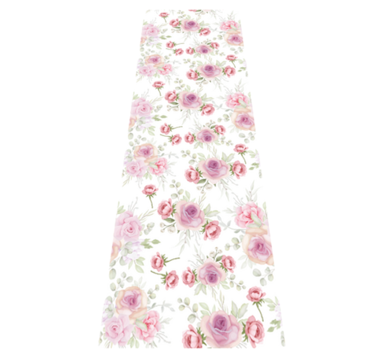 Vinylový koberec do ložnice růžový divoký vzor - TenStickers