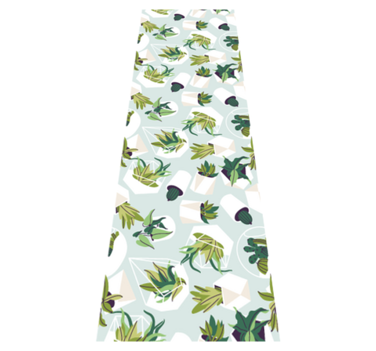 Vinylový koberec do ložnice zelený kaktus - TenStickers