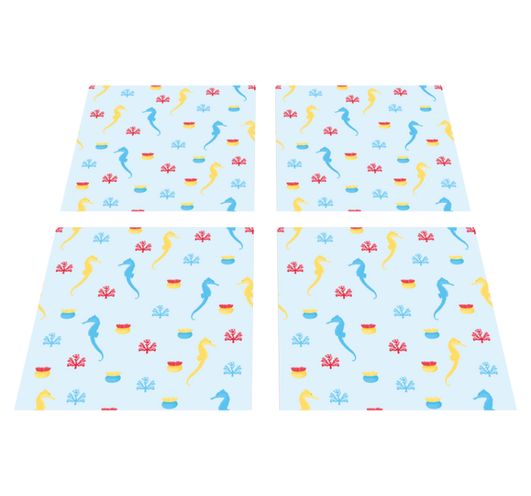 Přírodní vinylový koberec mořský koník přírodní nádech - TenStickers