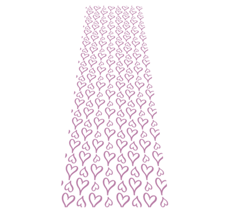 Vinylový koberec do ložnice s růžovými srdíčky - TenStickers