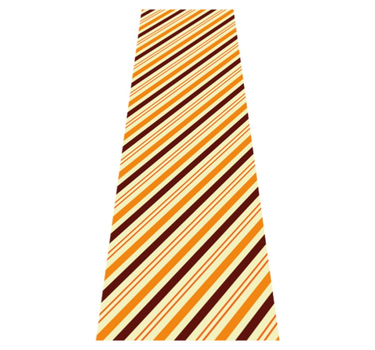 Vinylový koberec do ložnice retro oranžovo-hnědý vzor - TenStickers