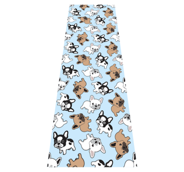 Vinylový koberec do ložnice s motivem francouzského buldoka - TenStickers