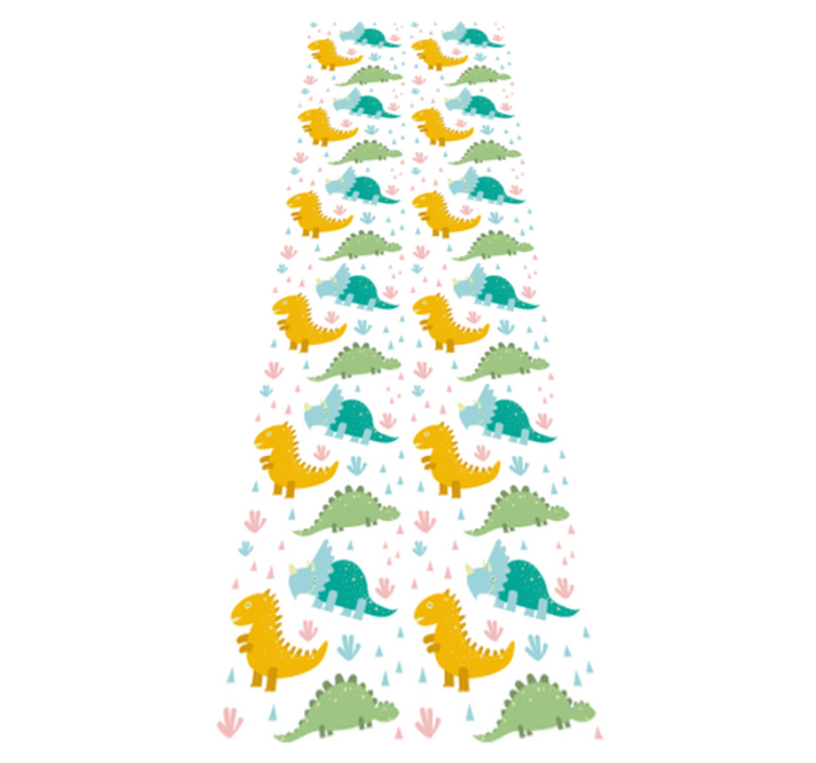 Vinylový koberec do ložnice s motivem roztomilých dinosaurů - TenStickers