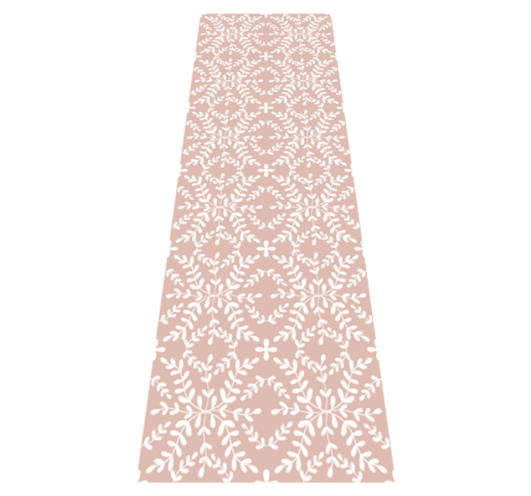 Vinylový koberec do ložnice s vintage vzorem listů - TenStickers