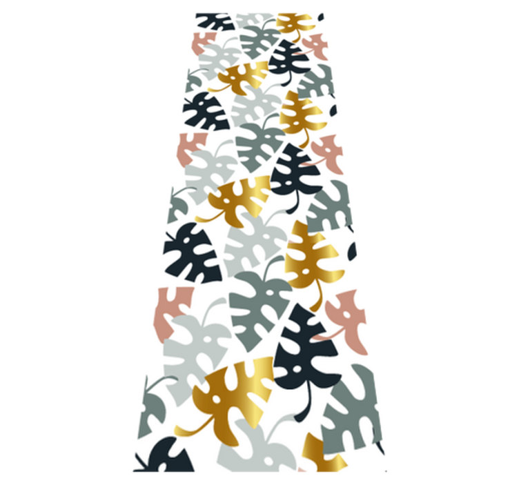 Vinylový koberec do ložnice zlaté a barevné listy - TenStickers