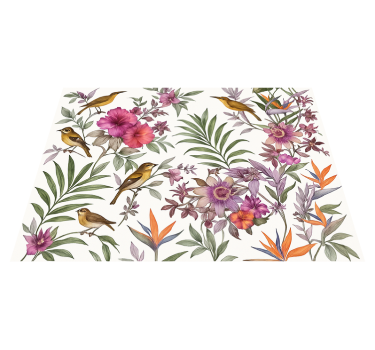 Vinylový koberec do ložnice barevný les - TenStickers