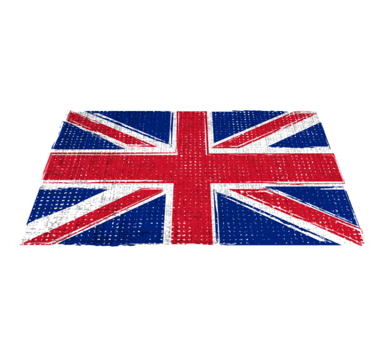 Geometrický vinylový koberec britský grunge flag - TenStickers