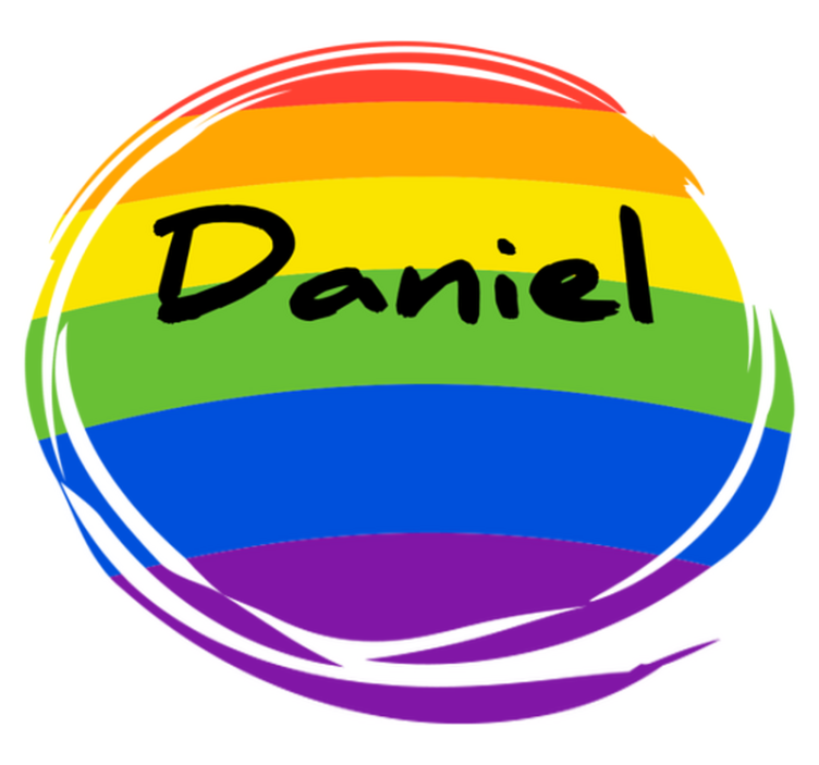 Geometrický vinylový koberec s osobním duhovým kruhem - TenStickers