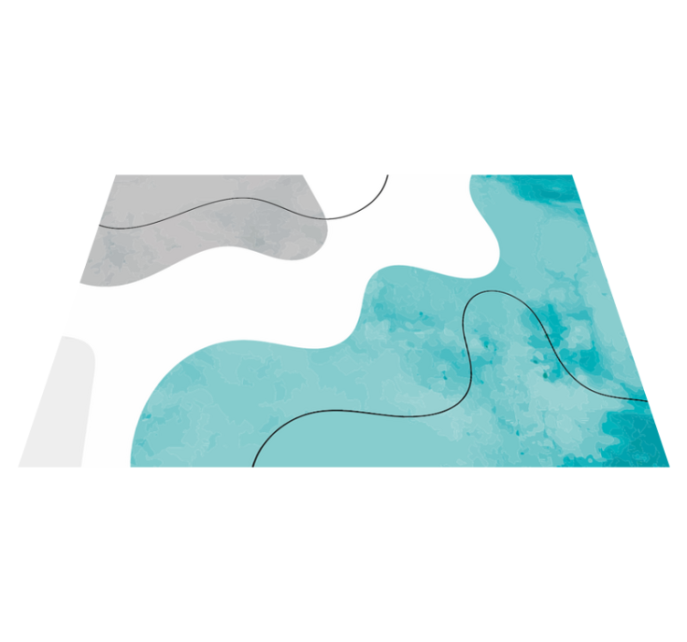 Geometrický vinylový koberec akvarelové tvary - TenStickers