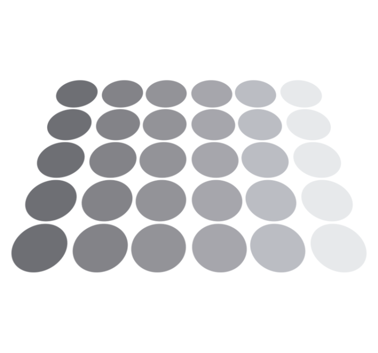 Geometrický vinylový koberec šedé kruhy - TenStickers