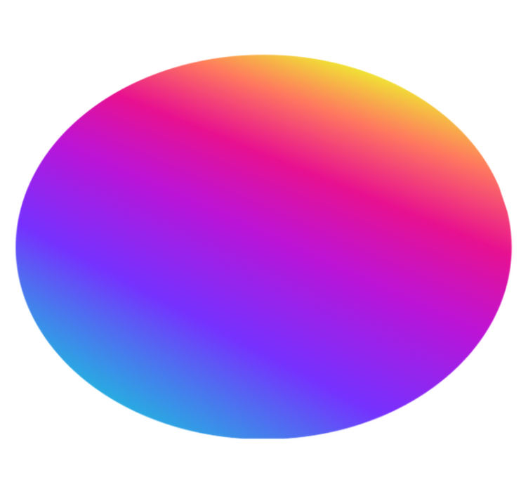 Geometrický vinylový koberec barevný gradientový kruh - TenStickers