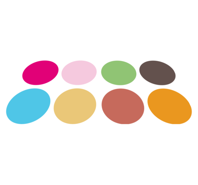 Vinylový koberec pro děti barevné kruhové samolepky - TenStickers