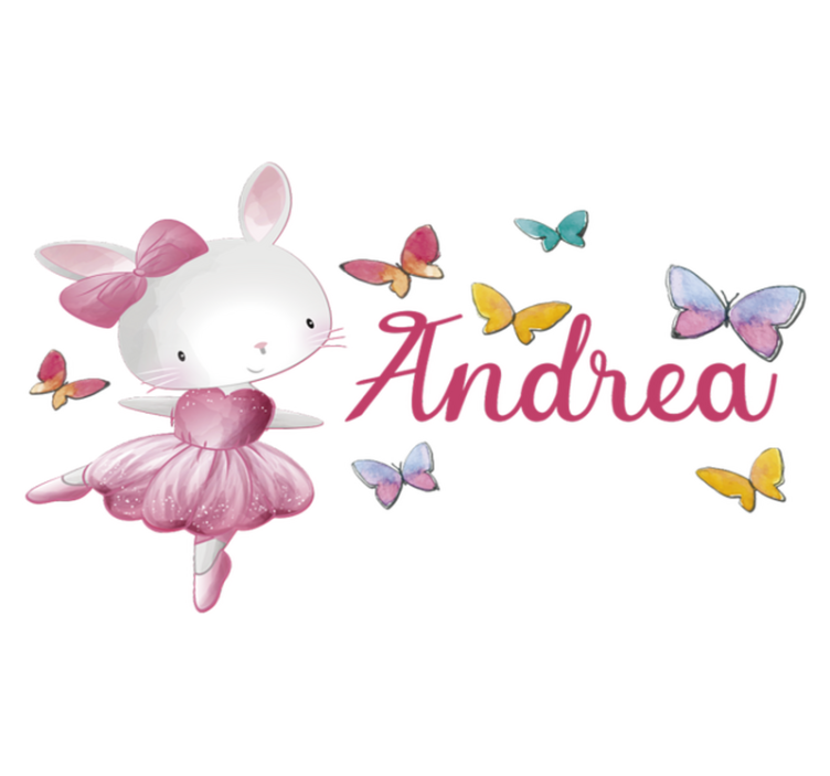 Vinylový koberec pro děti s baletkou a motýly - TenStickers