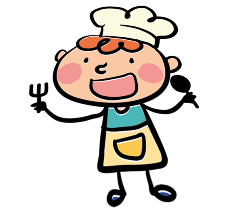 Vinylový koberec pro děti malý kuchař - TenStickers