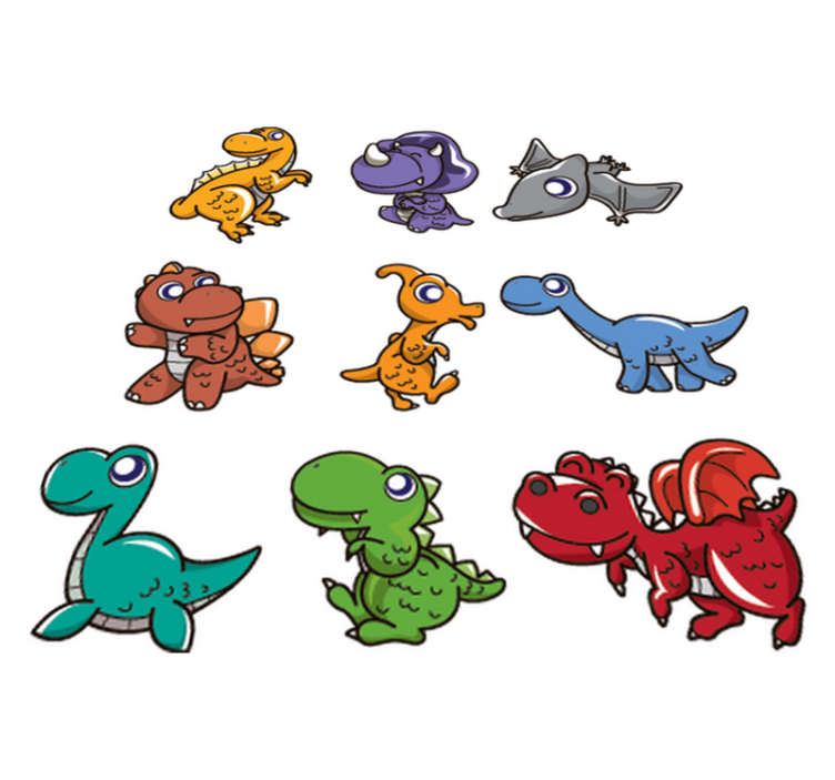 Vinylový koberec pro děti s dinosaury pro miminka - TenStickers