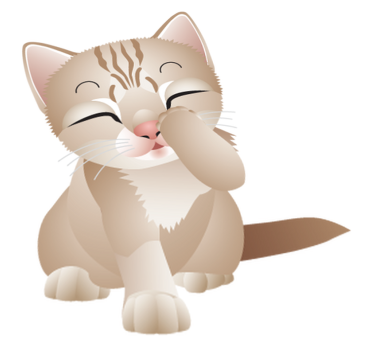 Vinylový koberec pro děti s motivem štěněte a kočky - TenStickers