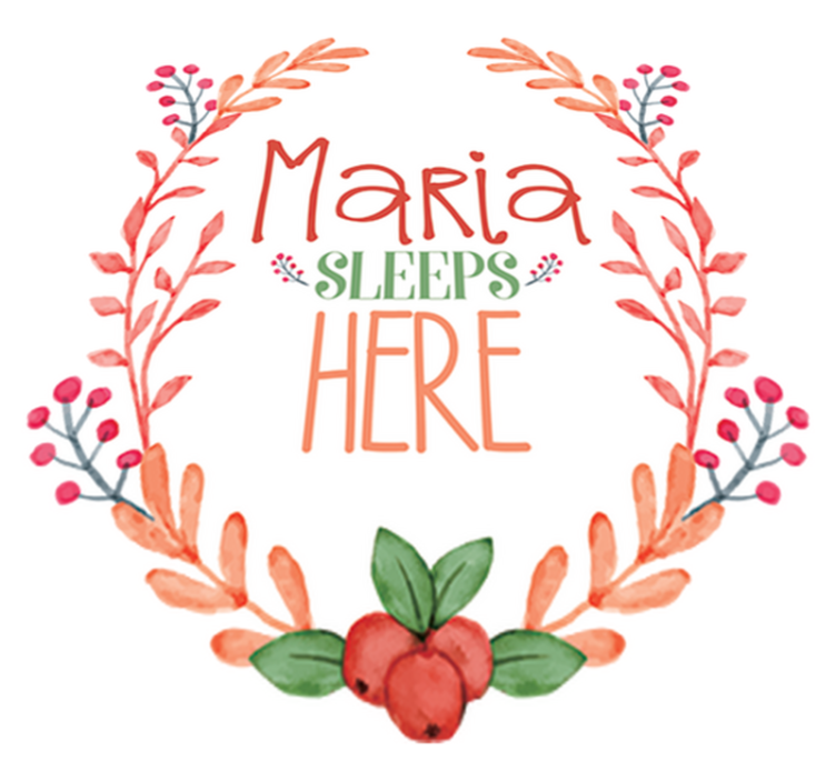 Vinylový koberec pro děti jméno spí tady - TenStickers