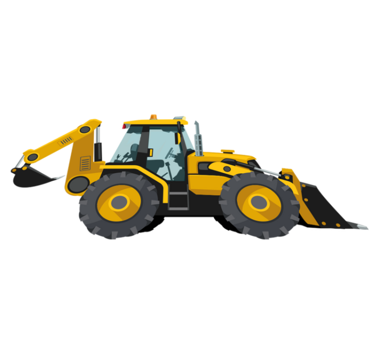 Vinylový koberec pro děti traktor v realistickém designu - TenStickers