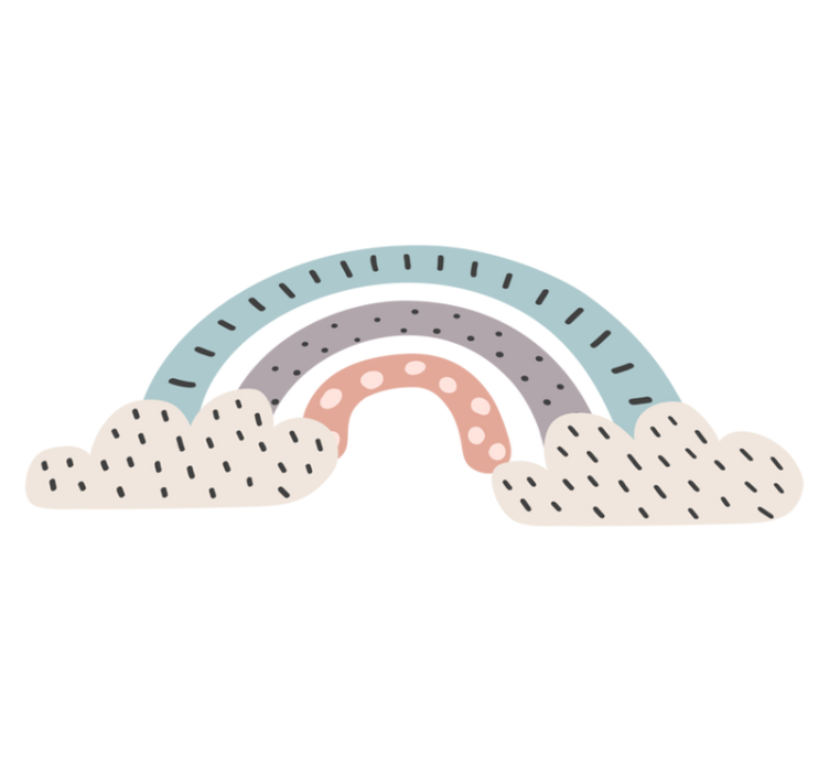 Vinylový koberec pro děti v trojbarevném nordickém duhu - TenStickers