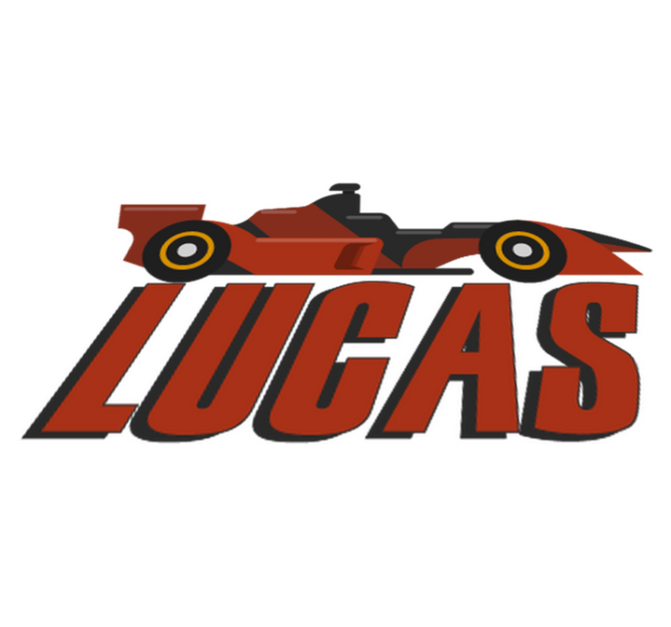 Vinylový koberec pro děti s dekorací f1 a jménem - TenStickers