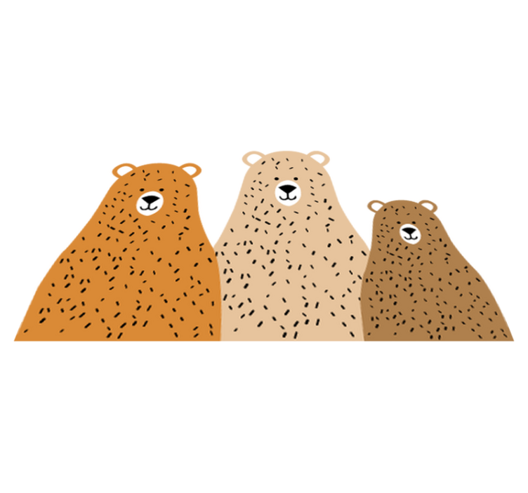 Vinylový koberec pro děti tři medvídci - TenStickers