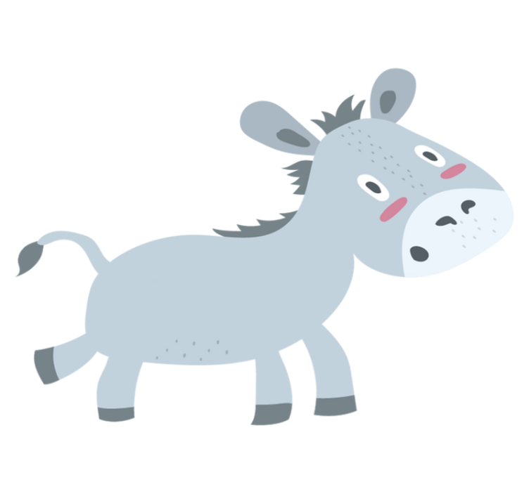 Vinylový koberec pro děti s motivem oslíků - TenStickers