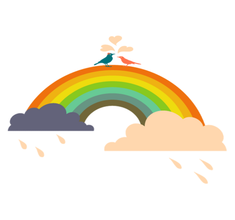 Vinylový koberec pro děti s barevnými ptáčky - TenStickers