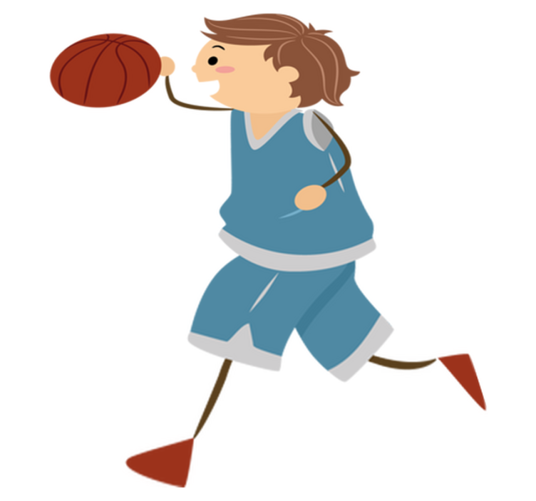 Vinylový koberec pro děti s motivem basketbalu - TenStickers