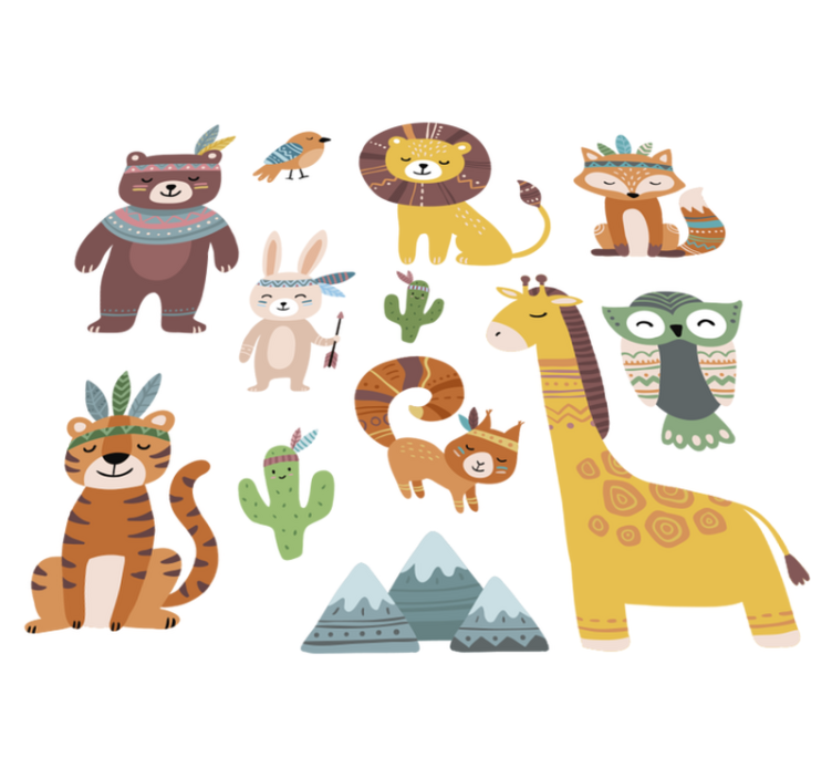 Vinylový koberec pro děti s vtipnými zvířaty - TenStickers