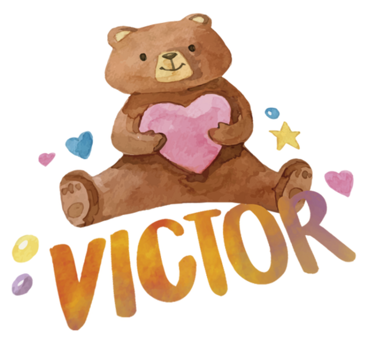 Vinylový koberec pro děti s plyšovým medvídkem - TenStickers