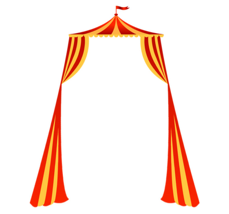 Vinylový koberec pro děti cirkusový vstup - TenStickers