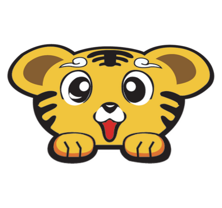 Vinylový koberec pro děti Šťastný tygřík - TenStickers