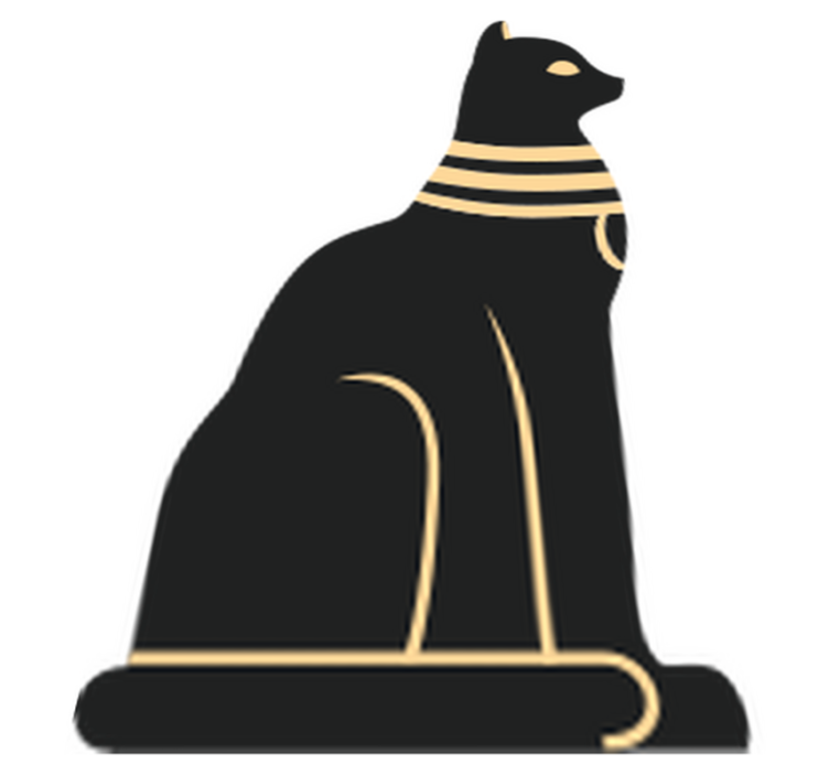 Vinylový koberec do ložnice s egyptskou kočkou - TenStickers