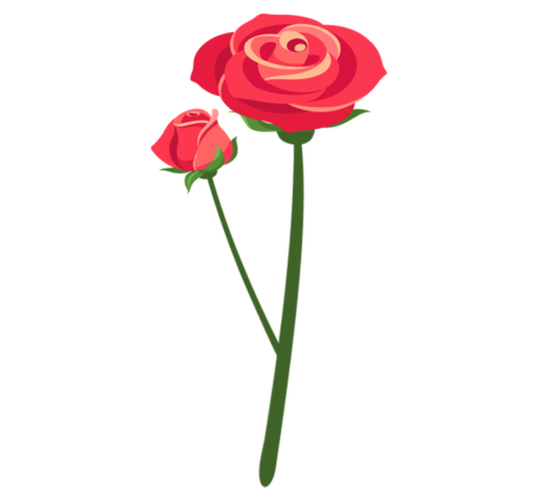 Vinylový koberec do ložnice s 3d růžemi - TenStickers