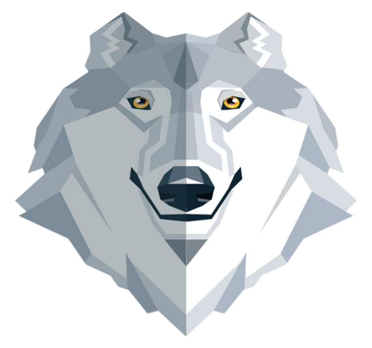 Vinylový koberec do ložnice s abstraktním designem vlka - TenStickers