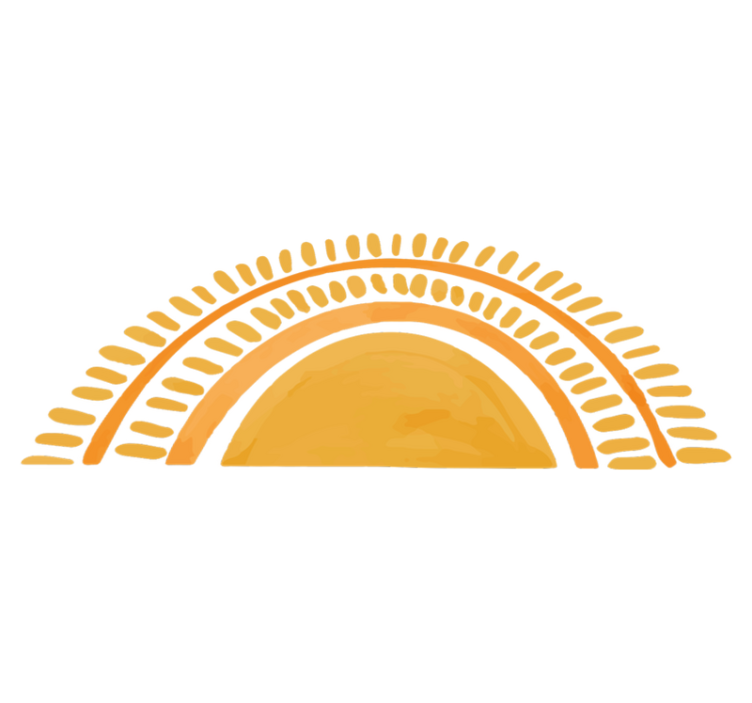 Vinylový koberec do ložnice slunce na žlutém pozadí - TenStickers